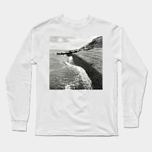 The pebble coastline at Sheringham, Norfolk, UK Long Sleeve T-Shirt